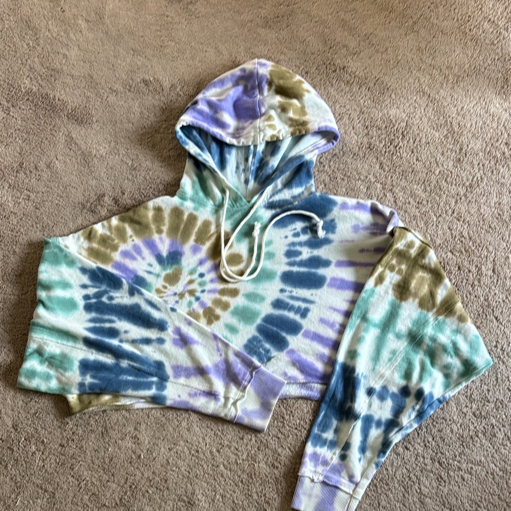 Aeropostale Tie-Dye Cropped Hoodie szXL